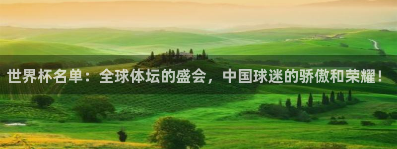 2026年世界杯对阵图：世界杯名单：全球体坛的盛会，中国球迷的骄傲和荣耀！